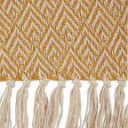 DII Diamond Throw Collection Cotton Woven, 50x60, Honey Gold