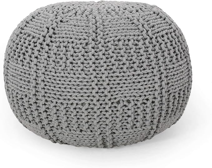 Christopher Knight Home Hortense Pouf, Gray
