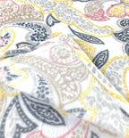 Serafina Home Throw Blanket: Velvelty Soft, Durable Fleece Accent for Bed or Couch (Yellow Paisley, 50 x 70 inches)