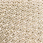 Set of 4 Beige Decorative Throw Pillow Covers 16x16 Inch Corduroy Pillow Covers for Bed Couch Sofa Living Room Soft Square Cushion Cases