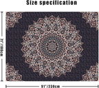 Edeesky Black Mandala Tapestry Wall Hanging Psychedelic Wall Tapestry Aesthetic Indian Hippie Decor Bohemian Art Boho Home Decoration for Bedroom,Living Room,Dorm