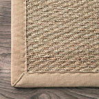 Nuloom Elijah Beige/Natural, 5' x 8' Oval, Basketweave, Seagrass, Soft and Textured, High Traffic, Stain Resistant, Easy Clean, Durable Area Rug for Bedroom, Living Room, Dining, Den, Foyer, Entryway