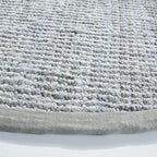 SAFAVIEH Natural Fiber Collection 5' Round Grey NF730F Handmade Farmhouse Premium Jute Area Rug