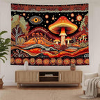 Yeoiat Tapestry Mystical Mushroom Tapestries Fantasy Tapestries Bohemian Forest Wall Tapestry Bedroom Dormitory Living Room Decoration 80"x60"
