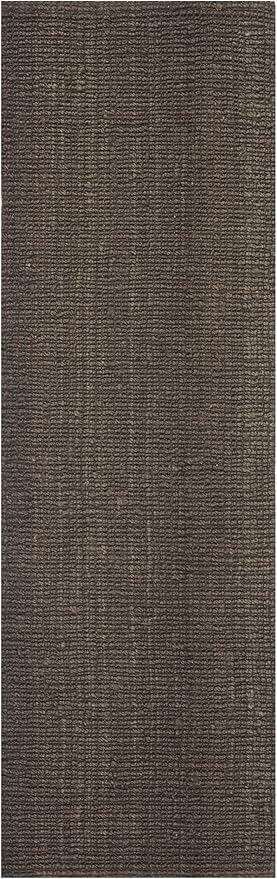 SAFAVIEH Natural Fiber Collection Runner Rug - 2'6" x 16', Brown, Handmade Jute, Farmhouse Style, Chunky Textured Thick Pile (NF447D)