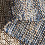 SAFAVIEH Cape Cod Collection Runner Rug - 2'3" x 8', Light Blue, Handmade Jute & Denim, Ideal for Living Room, Hallway, Foyer, Bedroom (CAP153L-28)