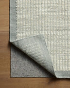 Loloi Amber Lewis Lilah Collection LIH-01 Ivory/Sky 9'-3" x 13' Area Rug Jute, Wool, Cotton, Neutral, Living, Bedroom, Dining, Rug