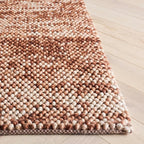 SAFAVIEH Area Rug 4x6 - Natura Collection - Rust & Brown, Handmade Wool Blend, Textured Design, Ideal for Living Room, Bedroom, Dining Space (NAT425P)