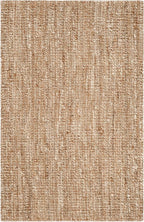 SAFAVIEH Area Rug 4x6 - Natural Fiber Collection - Natural & Ivory, Handmade Jute, Farmhouse Style, Chunky Textured Thick Pile (NF447N)