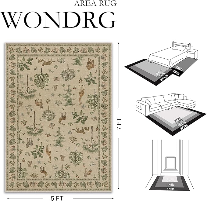 2.6x8 Easy Jute Runner Rug Washable Brown Printed Hallway Outdoor Rug for Patio Lightweight Non Slip No Sheding Carpet Entryway Bathroom Backyard Porch Kitchen