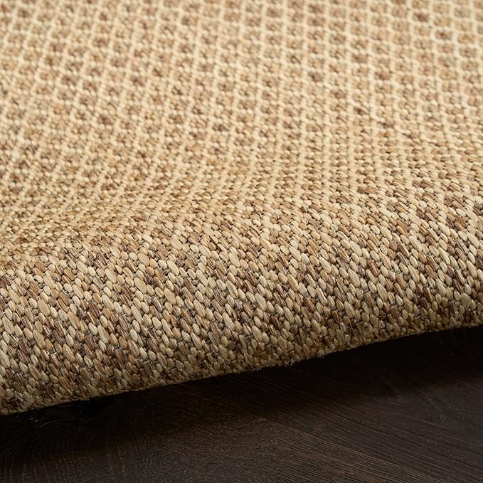 Nourison Home Courtyard Jute 2' x 3' Area Rug - Easy Clean, Non Shedding, Bed Room, Living Room, Dining Room, Kitchen (2' x 3')