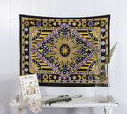 Popular Handicrafts Wall Hanging Tapestry For Bedroom Hippie Burning Sun and Moon Meditation Bohemian Hippy Psychedelic Design Indian Tapestries Bedspread 30 x 40 Inches (76 x 101 cms), Blue