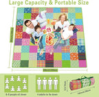 Extra Large Picnic Blankets Waterproof Foldable (80"x 80") Boho Beach Blanket Waterproof Sandproof,3-Layer Thicking Mat Outdoor Packable Camping Blanket