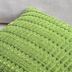 Fancy Homi 4 Packs Boho Lime Green Decorative Throw Pillow Covers 20x20 Inch for Couch Bed Sofa, Rustic Modern Farmhouse Home Decor, Soft Plush Corduroy Square Cute Cushion Case 50x50 cm