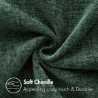 MIULEE Pack of 2 Green Throw Pillow Covers 20x20 Inch Soft Chenille Pillow Covers for Sofa Living Room Couch Solid Dyed Cases