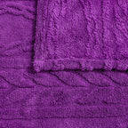 YUSOKI Twin XL Blanket Single Layer,Weight(3.1lb),370GMS-3D Stylish Design for Gift Home Decor (Purple,65"x90")