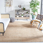 SAFAVIEH Area Rug 11x15 - Natural Fiber Collection - Large - Natural, Handmade Jute, Braided Woven Design, Ideal for Living Room, Bedroom (NF212A)