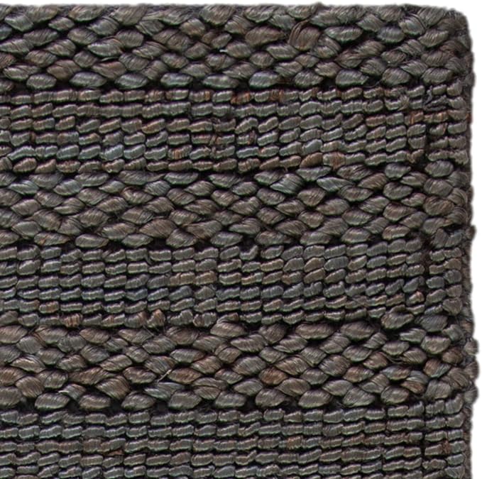 SAFAVIEH Natural Fiber Collection Runner Rug - 2'3" x 12', Charcoal, Handmade Jute, Braided Woven Design, Ideal for Living Room, Bedroom (NF212C)