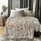 Vintage Floral Blanket - Wildflower Throw Blanket, for Couch & Bed, 50x60 Inches