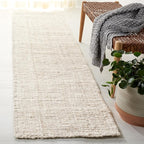 SAFAVIEH Natural Fiber Collection Runner Rug - 2'3" x 9', Ivory, Handmade Farmhouse Jute, Ideal for High Traffic Areas in Living Room, Bedroom (NF730A)