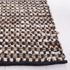 SAFAVIEH Natura Collection Runner Rug - 2'3" x 8', Black & Ivory, Handmade Flat Weave Wool & Jute, Ideal for High Traffic Areas in Living Room, Bedroom (NAT349Z)
