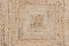 Heavy Material Hand Braided Jute 4x8 Natural Jute Beige Multi Geometric Design Hand Woven Rug Flatweave Area Carpet Indoor Outdoor Rugs for Kitchen Garden Yoga Mat
