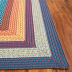 SAFAVIEH Washable Rug Outdoor Braided Collection - 2' x 3', Red & Orange, Handmade & Reversible, Non-Shedding & Easy to Clean, Ideal for Entryway, Patio, Kitchen, Mudroom, Front Door (BRD308Q)