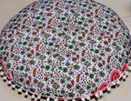 Large Round seat Floor Cushion Chair Ottoman Cover Pouf Pillow Meditation Floor Cushions for Adults Seating pouffe Ottoman Throw Covers Craft Room Furniture for Sitting Cover 22 Inches (Musturd)