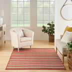 Nourison Home Positano Terracotta Ivory 5' x 7' Area Rug - Easy Clean, Non Shedding, Bed Room, Living Room, Dining Room, Kitchen (5' x 7')