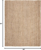 SAFAVIEH Natural Fiber Collection Area Rug - 5' x 7'6", Natural Brown, Handmade Jute, Farmhouse Style, Chunky Textured Thick Pile (NF447A)