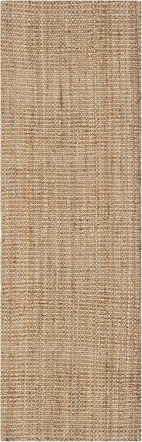 SAFAVIEH Natural Fiber Collection Runner Rug - 2'3" x 15', Natural, Handmade Farmhouse Jute, Ideal for High Traffic Areas in Living Room, Bedroom (NF730C)