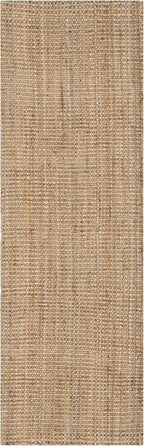 SAFAVIEH Natural Fiber Collection Runner Rug - 2'3" x 15', Natural, Handmade Farmhouse Jute, Ideal for High Traffic Areas in Living Room, Bedroom (NF730C)