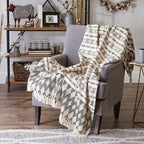 DII California Casual, Colby Southwest Woven Throw, Black & Gray, 50x60