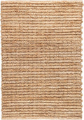 Dash & Albert Dunes Natural Handwoven Jute Rug, 7.5 X 9.5 Feet, Tan Solid Pattern