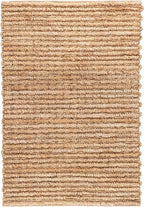 Dash & Albert Dunes Natural Handwoven Jute Rug, 7.5 X 9.5 Feet, Tan Solid Pattern