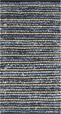 SAFAVIEH Cape Cod Collection Accent Rug - 2'3" x 4', Blue & Natural, Handmade Flat Weave Braided Jute & Cotton, Ideal for High Traffic Areas in Entryway, Living Room, Bedroom (CAP363A)