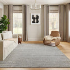 nuLOOM 10x14 Elfriede Jute & Cotton Hand Woven Area Rug, Grey, Solid Rustic Farmhouse Style, Weaved Design, Natural Fiber, For Bedroom, Living Room, Dining Room, Hallway, Office, Entryway