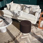 ZICOTO Beautiful Boucle Pouf Ottoman and Foot Rest - Elevate Your Living Room Decor with Lightweight Comfort and Charm - A Modern Foam Stuffed Poof Perfect to Rest Your Feet