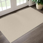 EARTHALL Woven Area Rug 3x5 Ft Washable Rugs for Entryway Braided Non Slip Rubber Backed Throw Rugs Door Mat Indoor Outdoor Entrance Cotton Carpet for Kitchen Foyer Front Door, Beige/Khaki