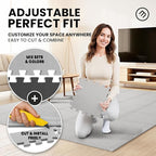 bemaxx Gym Mats Set - 18 pcs EVA Interlocking Foam Floor Tiles (12.6"x12.6"x0.4") 18sqft Protective Gym Flooring Sports Home Workout Exercise Mats Puzzle Garage Fitness Play-Room Pool Treadmill Bike