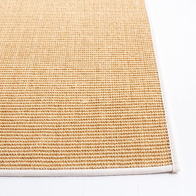 Martha Stewart x SAFAVIEH Area Rug Collection - 8' x 10', Natural & White, Sisal & Jute, Farmhouse Style, Ideal for Living Room, Bedroom, Office, Dining Space (MSR9501H)