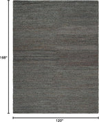 SAFAVIEH Natural Fiber Collection Area Rug - 10' x 14', Charcoal, Handmade Jute, Braided Woven Design, Ideal for Living Room, Bedroom (NF212C)