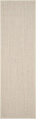 SAFAVIEH Natural Fiber Collection Runner Rug - 2'6" x 18', Marble & Beige, Sisal, Woven Design with Border (NF143C)