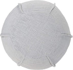 LR Home Gray Striped Cotton Pouf for Home Décor | Hand Made Bohemian Foot Rest for Bedroom & Living Room Décor | 18 x 18 x 14 Stuffed Pouf for Seating