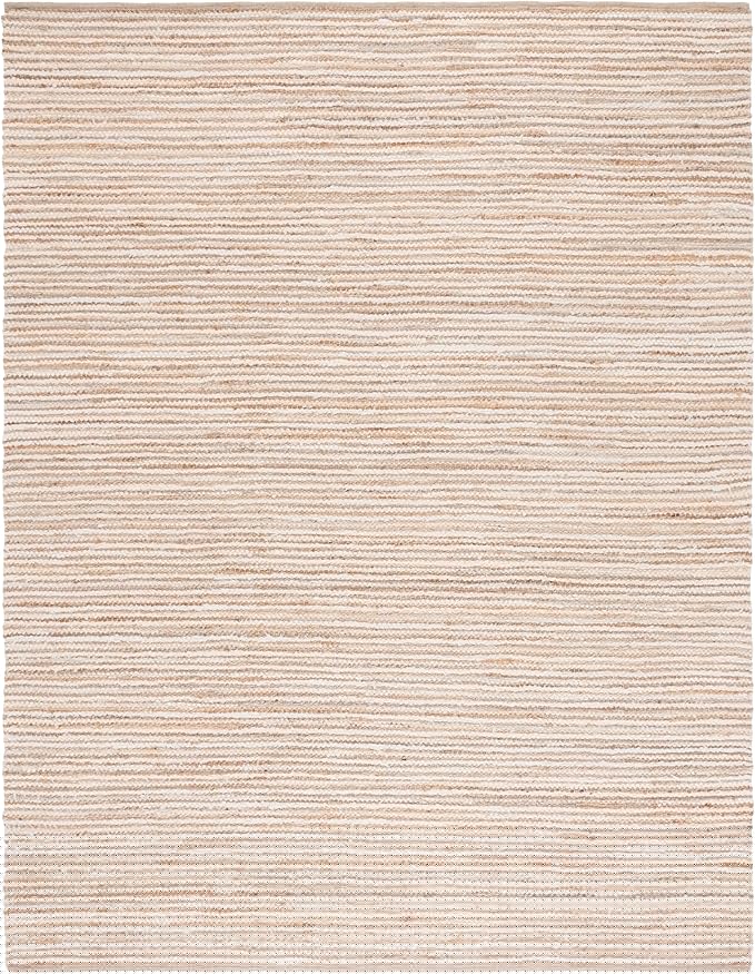 SAFAVIEH Area Rug 8x10 - Cape Cod Collection - Large - Natural & Ivory, Geometric Design, Ideal for Living Room, Bedroom, Office, Dining Space (CAP151A)