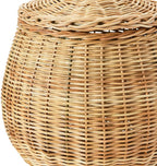 Creative Co-Op Hand-Woven Wicker Baskets with Lids, Set of 2