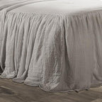 Lush Decor Ruffle Skirt Bedspread Set - 2-Piece Luxurious Farmhouse Bedding - Elegant Ruffle Detail - Timeless Style - Soft Lightweight Sheets - Twin, Grey