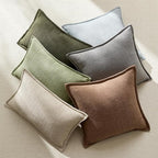 24x24 Linen Pillow Covers Brown Pack of 2 Farmhouse Boho Neutral Accents Striped Textured Square Decorative Throw Pillow Cases for Living Room Couch Bed Home Decor