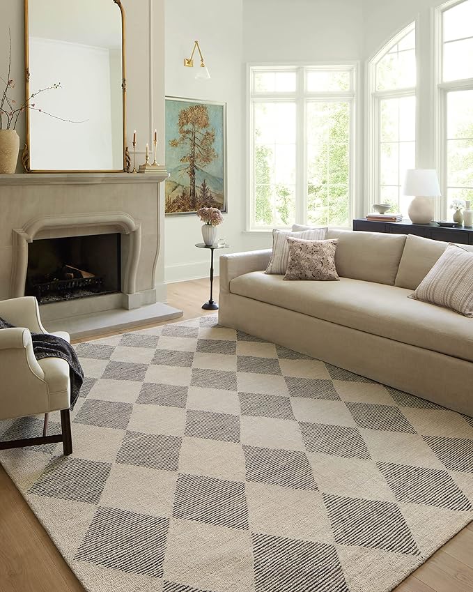 Loloi Chris Loves Julia Francis Collection FRA-01 Beige/Charcoal 2'-0" x 5'-0" Accent Rug