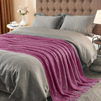 inhand Dusk Knitted Throw Blanket for Couch Bed, Mothers Day/Mom Birthday Gifts for Mom from Daughter Son, Soft Lightweight with Tassels, Farmhouse Warm Decorative Blanket for Women, 50"x60"